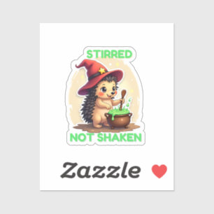 Stirred Not Shaken - Cute Hedgehog Sticker Klistermärken