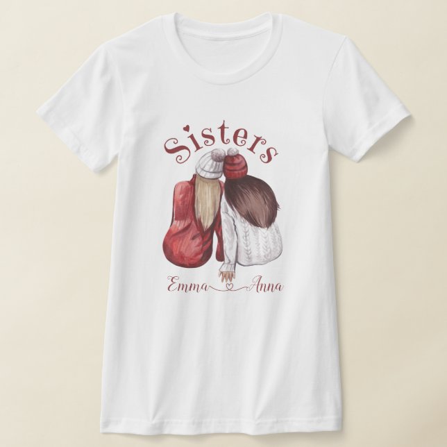 Stisters Cute Matching Syskon T Shirt (Laydown)