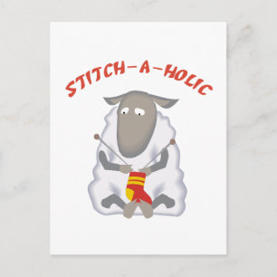 Stitch-a-alkoholknitter Vykort