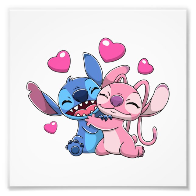 Stitch&amp; Angel-Valentineser 1 Fototryck (Framsidan)