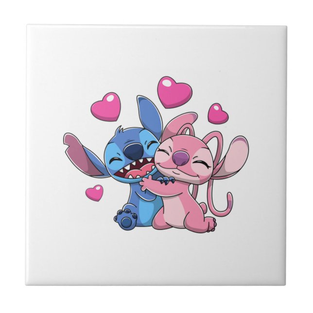 Stitch&amp; Angel-Valentineser 1 Kakelplatta (Framsidan)