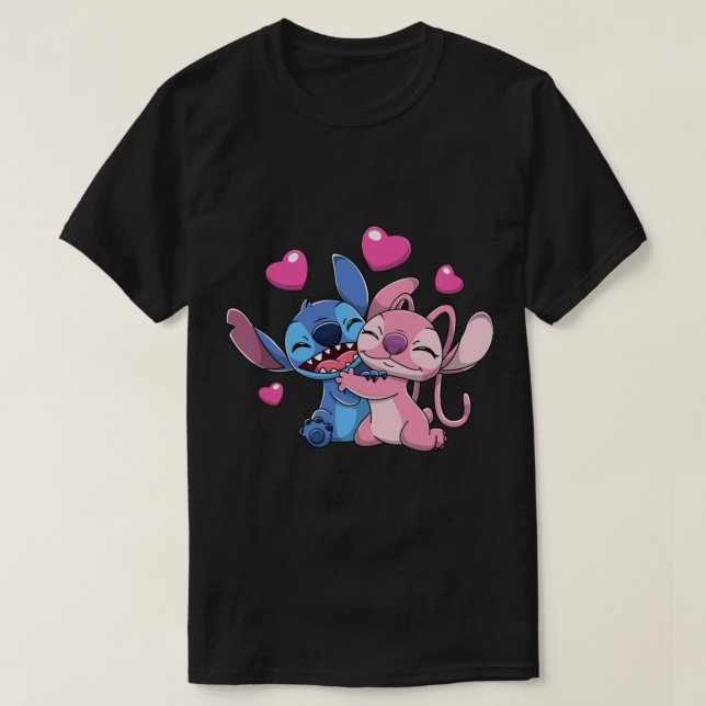 Stitch&amp; Angel-Valentineser 1 T Shirt (Design framsida)