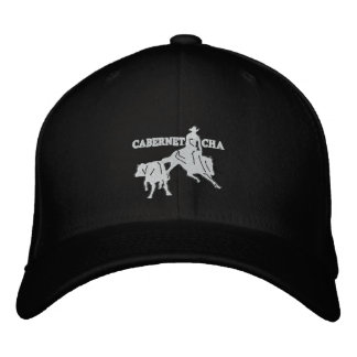 Stitch Cabernet CHA Noir Casquette Blanc Broderad Keps