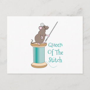 Stitch drottning vykort