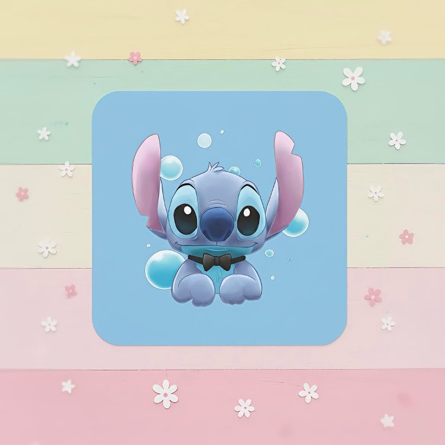 Stitch Fyrkantigt Klistermärke (Skapare uppladdad)