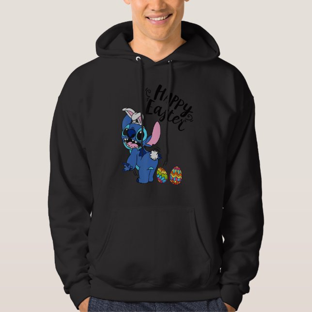 Stitch Glad påsk Påskägg Family Påsk Stitc Hoodie (Framsida)