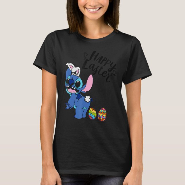 Stitch Glad påsk Påskägg Family Påsk Stitc T Shirt (Framsida)