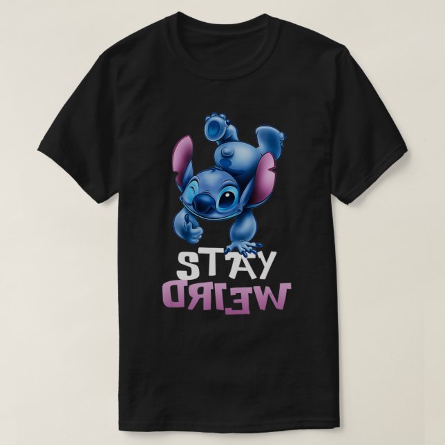 Stitch-Konstig för att stanna T Shirt (Design framsida)