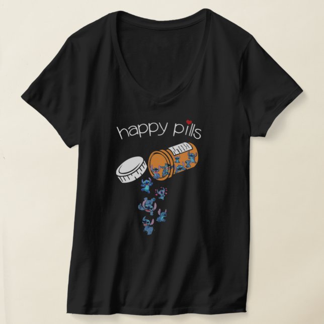 Stitch Lycklig Pills T Shirt (Laydown)