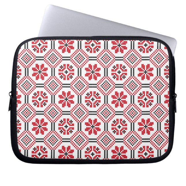 Stitch mönster laptop sleeve (Framsidan)
