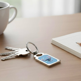 Stitch Rektangulärt Silverfärgad Nyckelring