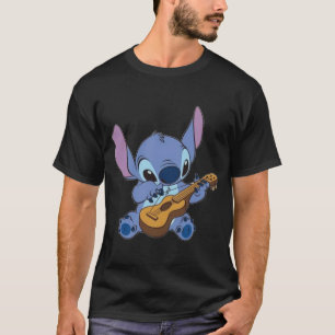 Stitch Spela Ukulele Sticker T Shirt