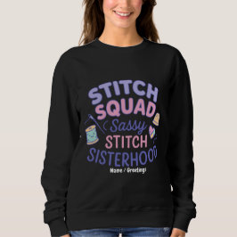 Stitch Squad Sassy Stitch Systerskap Rolig Quilt T Shirt