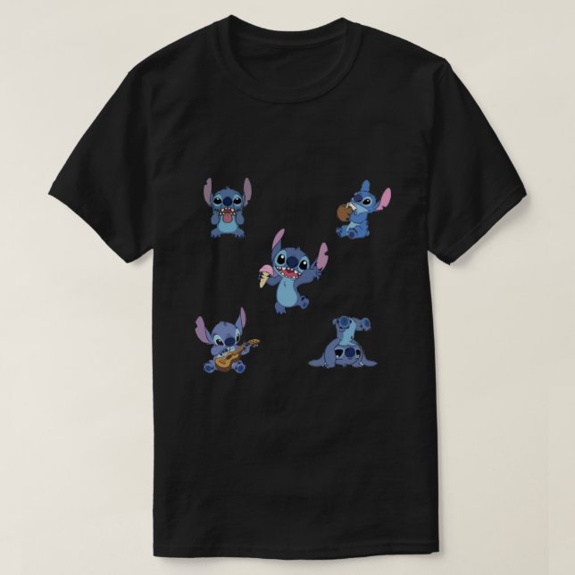 Stitch Sticker Pack-etikett T Shirt (Design framsida)