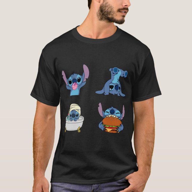 Stitch Sticker T Shirt (Framsida)