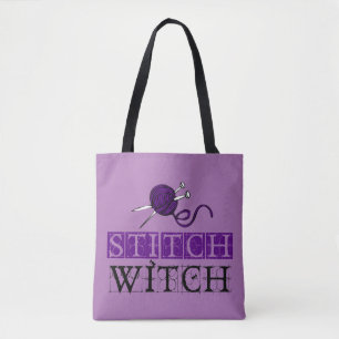 Stitch Witch Kitting Tote Bag Tygkasse