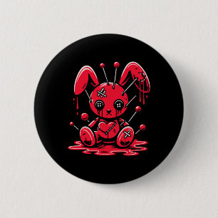 Stitched Bunny Rabbit Pastel Goth Anime Kawaii Har Knapp