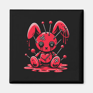 Stitched Bunny Rabbit Pastel Goth Anime Kawaii Har Magnet