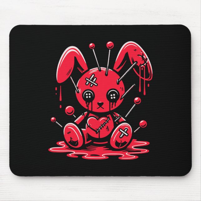 Stitched Bunny Rabbit Pastel Goth Anime Kawaii Har Musmatta (Framsidan)
