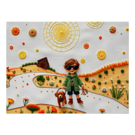 Stitched Cosmic Äventyr Perfect Poster