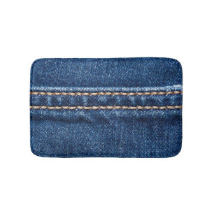 Stitched denim: Closeup jeans struktur. Badrumsmatta