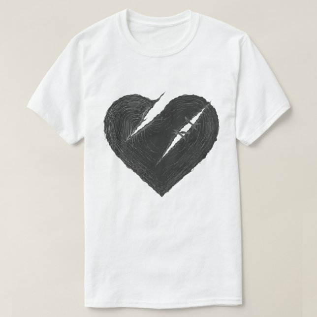 Stitched Heart T Shirt (Design framsida)