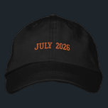 Stitched JULY 2026 text Summer-Hat Navy Color Cool Broderad Keps<br><div class="desc">Honor a memorable summer moment with this Navy Alternative Apparel Basic Adjustable Cap showcasing finely stitched “JULY 2026” text for a sharp, professional finish. Its one-size-fits-all adjustable closure provides a secure and relaxed fit, making it ideal for independence celebrations, company anniversaries, travel groups, or promotional campaigns. Place a bulk order...</div>