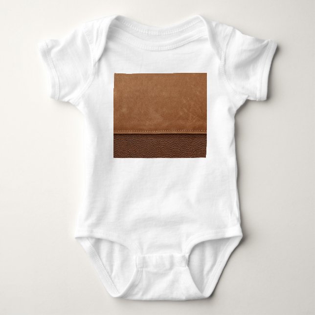Stitched-läder: grått, svart bakgrund. t shirt (Framsida)