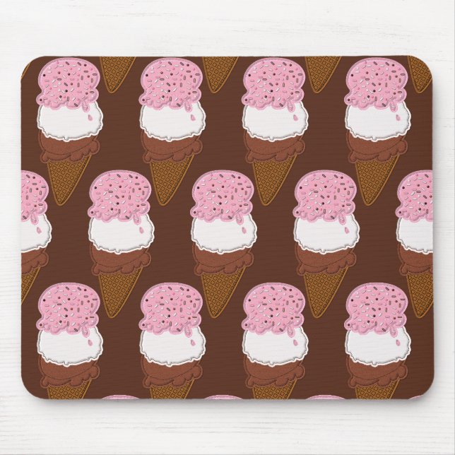 Stitched-Neapolitan-Ice-Cream-Cones-2-MOUSEPAD Musmatta (Framsidan)