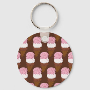 Stitched-Neapolitan-Ice-Cream-Cones-2-NYCKELRING Nyckelring