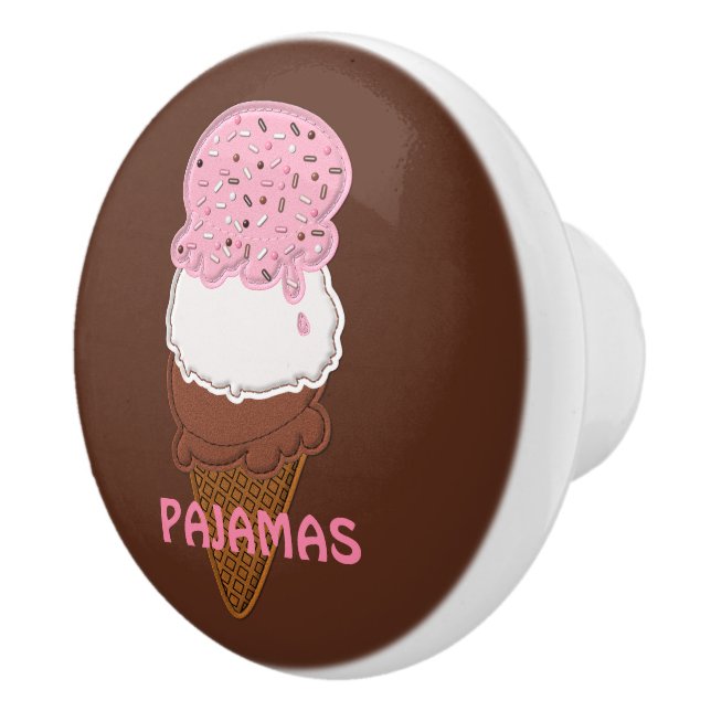 Stitched-Neapolitan-Ice-Cream-Cones-2-PULL KNOB Knopp (Höger)