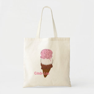 Stitched-Neapolitan-Ice-Cream-Cones-2-TOTE BAG Tygkasse