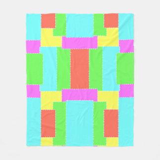 Stitched Quilt-utseende Fleecefilt