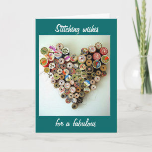 STITCHING FABULOUS 40 BIRTHDAY ÖNSKEMÅL KORT