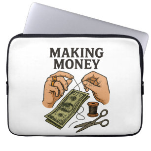 Stitching Money - Handmade Fortune Art Laptop Fodral