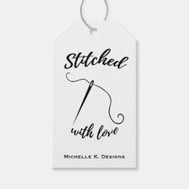 Stitlade med Kärlek/handgjorda omsorgsfartyg Presentetikett