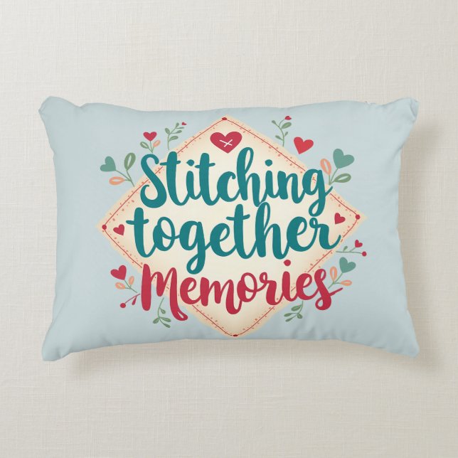 Stitlar på broderikonst prydnadskudde (Framsidan)