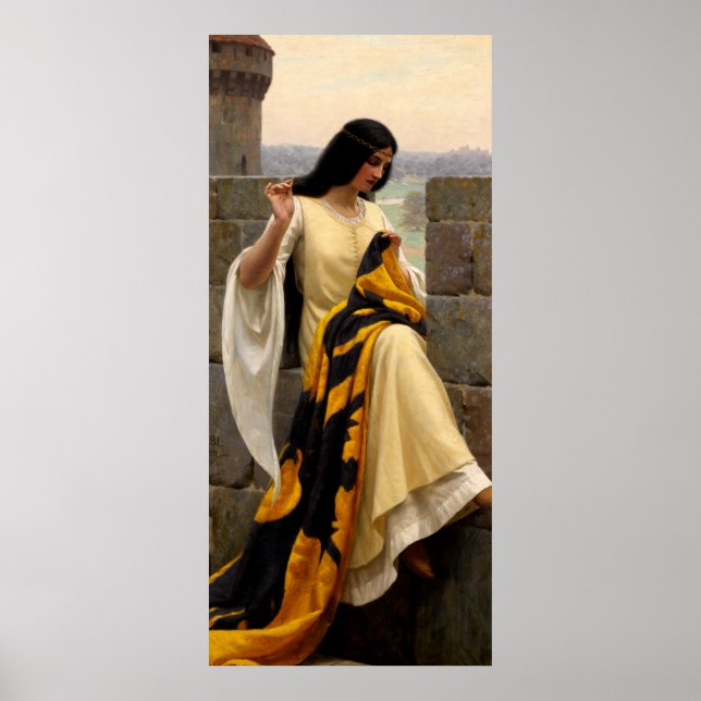 Stitlar på standarden av Edmund Leighton Poster (Framsidan)