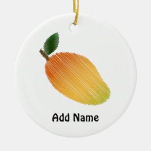 Stitulerad mangodesign julgransprydnad keramik