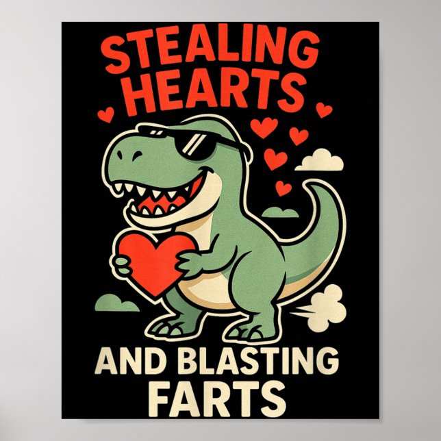 Stjäl hjärtan och spränger farsor Trex Barn  Poster (Framsidan)