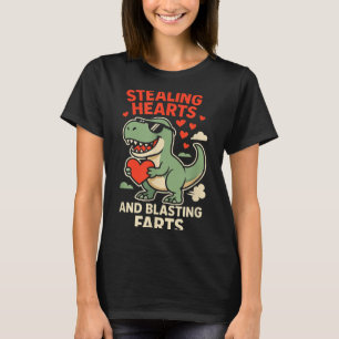 Stjäl hjärtan och spränger fisar Trex Barn T Shirt