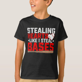 Stjäl hjärtan som jag stjäl baser baseball t shirt