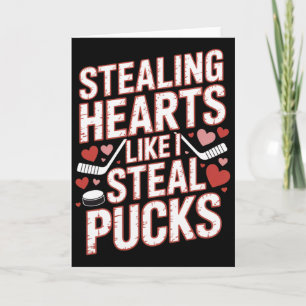 Stjäl hjärtan som jag stjäl puckar Hockey Valentin Kort