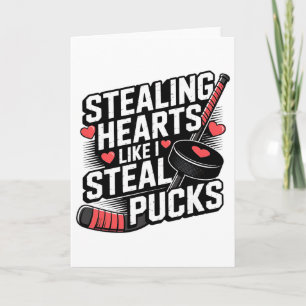 Stjäl hjärtan som jag stjäl pucken Alla hjärtans d Kort