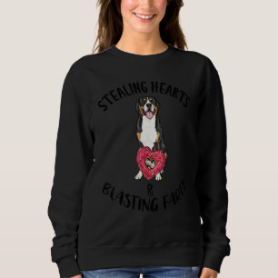 Stjäl hjärtan sprängande fjärtar större schweizisk t shirt