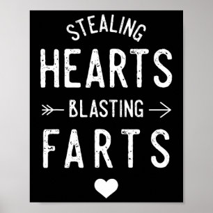 Stjäl hjärtan sprutar bajs rolig Alla hjärtans dag Poster
