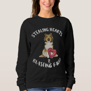 Stjäl hjärtan sprutar farsor Shetlands sheppis V T Shirt