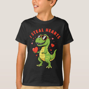 Stjäl hjärtan trex dino baby pojke alla hjärtans d t shirt