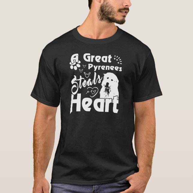 Stjäler underbara Pyrenees min roliga gåvaskjorta T Shirt (Framsida)