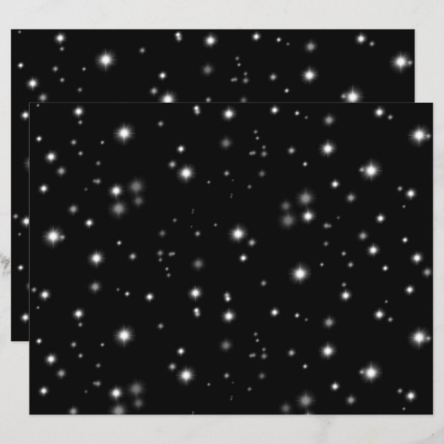 Stjärlja Sparkles Black and White Stars (Fram/baksida)